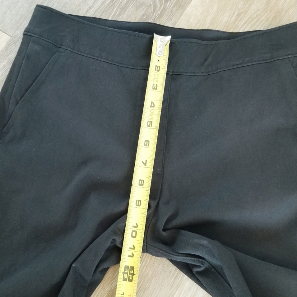 Spanx Polished Slim Straight Leg Womens Pants Rear Pockets Stretch Classic Black - Picture 10 of 13
